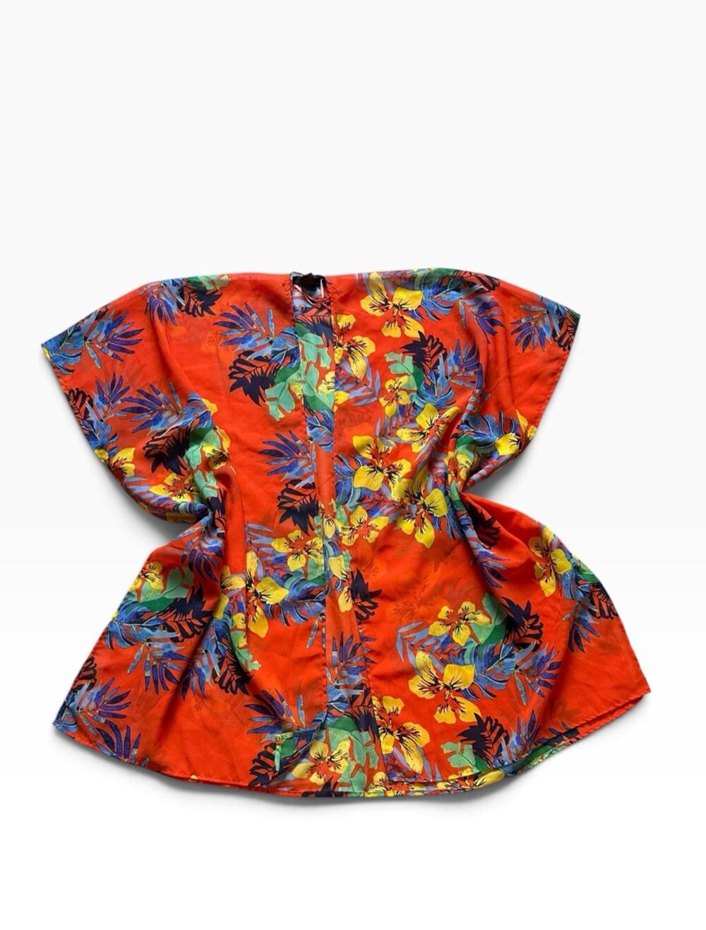 Women's Tropical Hawaiian Palm Tree Cardigan Women's OS Kimono Sleeve Flowy